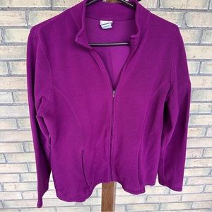 LL Bean Purple Zip-Up Fleece